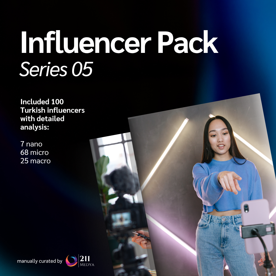 100 manuel seçilmiş Türk influencer.